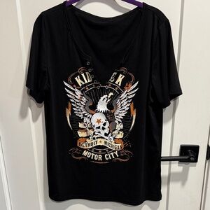 Kid Rock Black Graphic Tee with Eagle Design NWOT